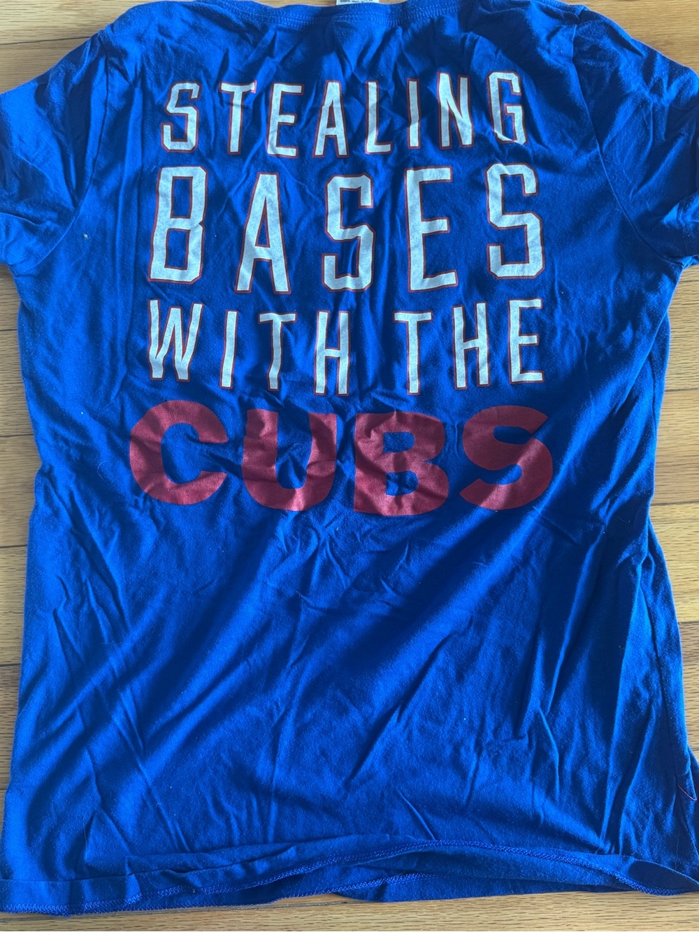 VS PINK Stealing Bases With The Cubs Blue Graphic Tee